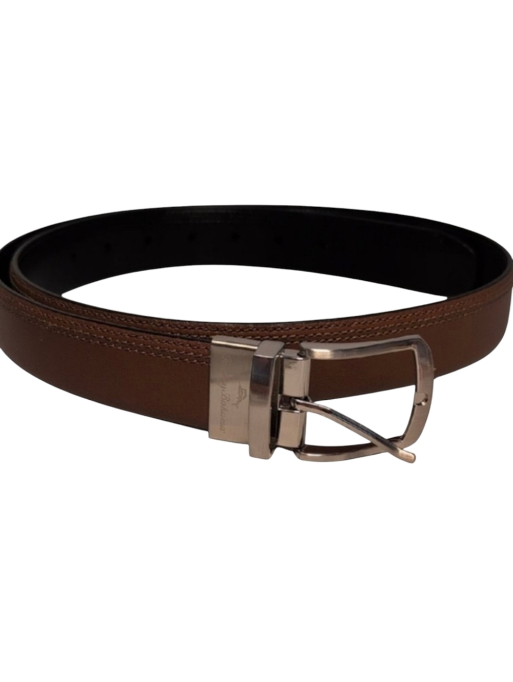 Tommy Bahama Brown/Black Reversible Leather Belt Large 38-40